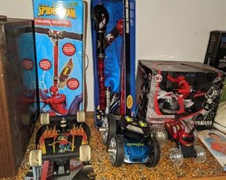 Spiderman Folding Scooter/Assorted Toys