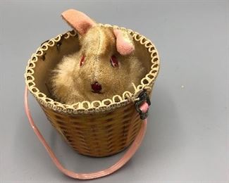 #163/$20
Vintage Easter bunny in basket 