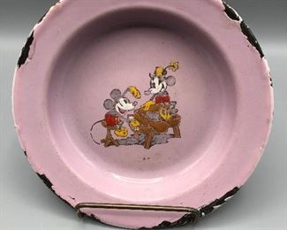 #21 Mickey and Minnie mouse enamel plate by Richard G Krueger  patent #82802
$35