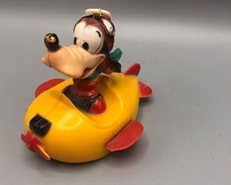 #185/$20
Vintage Goofy airplane pull toy/as is