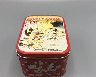 #227/$18
Adventures of Mickey Mouse book 1 tin box Vintage-Bristol ware