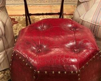 Red ottoman
