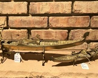 Vintage brass gondolas 