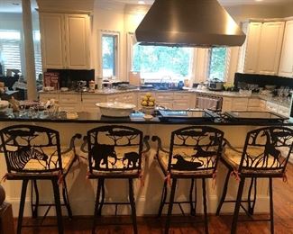 4 wrought iron stools $150 each Very cool  looking