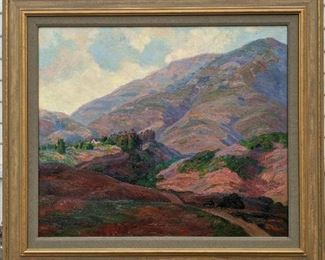 Anna Hong 29 x 33 oil.
Top of Lincoln Avenue. Altadena.