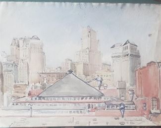 George Demont Otis Watercolor of San Francisco.