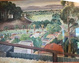 William Eckert 22 x 30 water olor. 1940s.