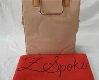 1057 Z SPOKE ZAC POSEN LARGE BLUSH SHOPPER, NEW WITH TAGS AND CLOTH STORAGE BAG, 11 1/2 IN X 14 IN X 4 1/2 IN