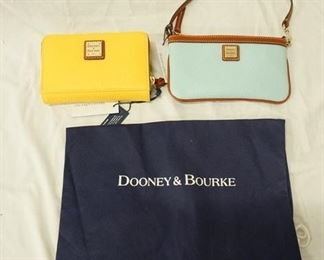 1098 DOONEY & BOURKE WRISTLET, WALLET AND CLOTH STORAGE BAG, NEW WITH TAGS