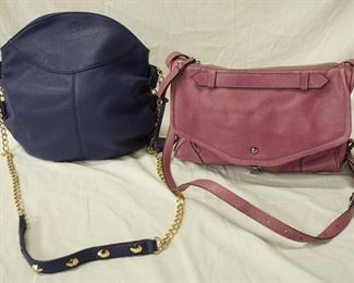1099 PERLINA PURPLE LEATHER BAG AND KOOBA PURPLE LEATHER BAG, PERLINA NO VISIBLE WEAR, KOOBA SLIGHT WEAR
