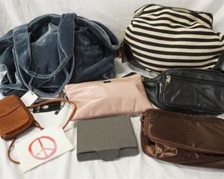 1114 .LOT OF MISC BAGS AND ACCESSORIES INCLUDING FERCHI