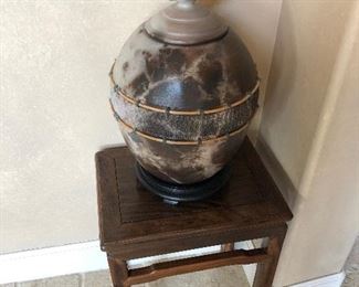 Japanese vessel and Chinese stand