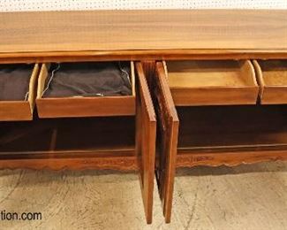 Lot: 503 - John Widdicomb VERY CLEAN 4 door fitted country
John Widdicomb VERY CLEAN 4 door fitted country French carved buffet in the walnut and mahogany