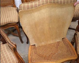 Lot: 502 - Set of 6 ANTIQUE French dining room cane chairs
Set of 6 ANTIQUE French dining room cane chairs with custom wooden seat planks to protect the cane with cushions
