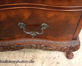 Lot: 506 - VINTAGE Batesville Furniture burl mahogany and
VINTAGE Batesville Furniture burl mahogany and carved chest on chest with fancy hardware