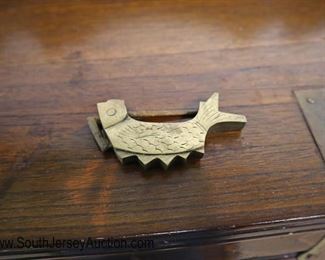 Lot: 508 - VINTAGE Asian inspired slant front decorated desk
VINTAGE Asian inspired slant front decorated desk with original brass Asian lock
