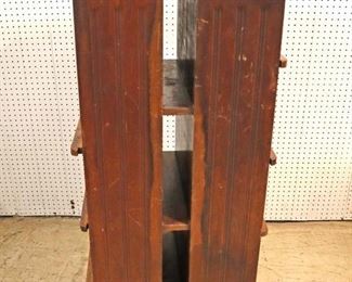 Lot: 509 - ANTIQUE mahogany and chestnut Sargent Manufacture
ANTIQUE mahogany and chestnut Sargent Manufacture revolving bookcase in the original found condition