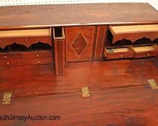 Lot: 513 - ANTIQUE SOLID mahogany dove tail case slant front
ANTIQUE SOLID mahogany dove tail case slant front desk with inlaid interior and hidden drawers