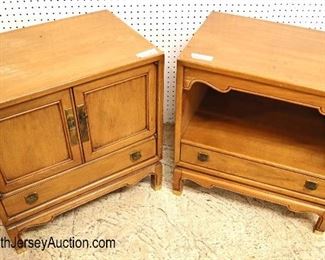 Lot: 521 - PAIR of mid century walnut bedside stands
PAIR of mid century walnut bedside stands