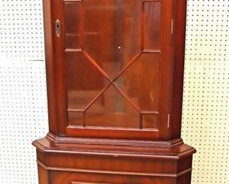 Lot: 528 - Petite burl mahogany slender corner cabinet
Petite burl mahogany slender corner cabinet
