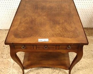 Lot 543
John Widdicomb burl walnut 1 drawer lamp table - small chip on edge of gallery