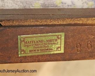 Lot 547
PAIR of SOLID mahogany Maitland Smith Furniture Chippendale style arm chairs