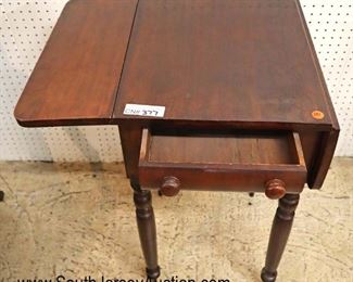 Lot 551
ANTIQUE 2 drawer mahogany drop side work table