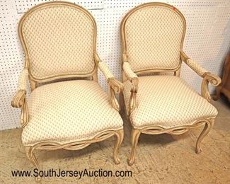 Lot 553
PAIR of Fairfield Furniture upholstered painted frame arm chairs