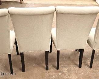 Lot 567
Set of 4 contemporary mint green tweed dining room chairs