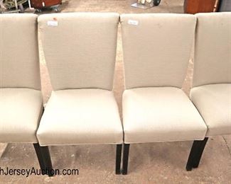 Lot 567
Set of 4 contemporary mint green tweed dining room chairs
