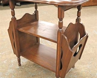Lot 572
VINTAGE mahogany double magazine rack stand