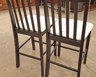 Lot 573
PAIR of contemporary decorator counter height stools