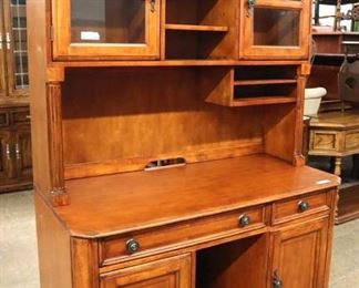 Lot 575
NICE 2 piece contemporary cherry finish computer desk with hutch top