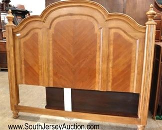 Lot 580
QUALITY Bernhardt Furniture king size headboard only with Hollywood frame in the country maple finish