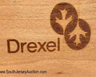Lot 594
NICE Drexel Furniture 6 drawer bracket foot mahogany banded high chest