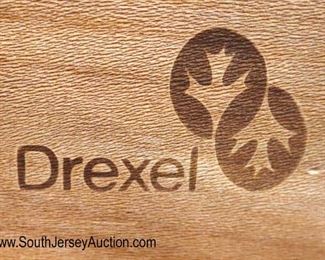 Lot 595
NICE Drexel Furniture 7 drawer bracket foot mahogany banded low chest