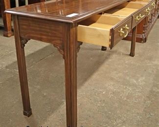 Lot 598
Harden Furniture SOLID mahogany 3 drawer Chippendale style console table