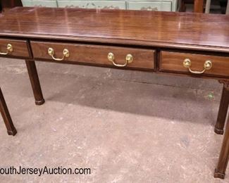 Lot 598
Harden Furniture SOLID mahogany 3 drawer Chippendale style console table