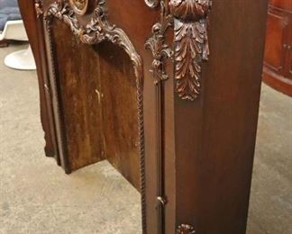 Lot 604
NICE semi antique carved and fancy fireplace mantle with cherub medallion