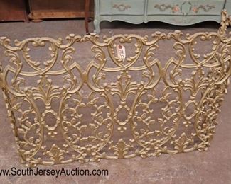 Lot 603
VINTAGE fancy cast aluminum tri fold fire screen