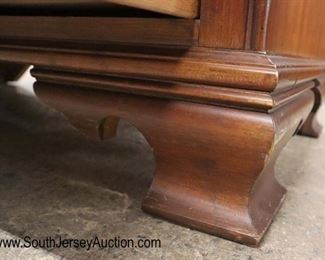 Lot 605
Drew Furniture SOLID cherry bracket foot 6 drawer chest on chest
