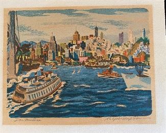 "San Francisco" 9x10" CA Artist Ralph Mapson Signed Serigraph