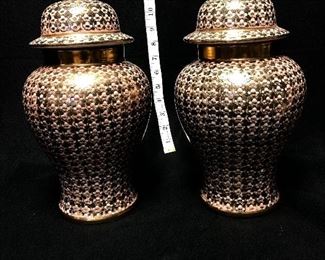 Pair of Asian Lidded Jars