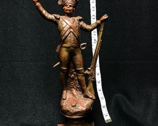 Metal Statue Vieux Grognard 1791 Par Harviour 15" H As-Is