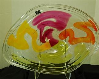 24" W Art Glass Charger - Made in Romania