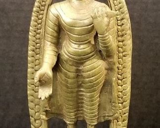 9.5" Tall Metal Standing Buddha