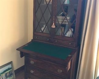 Secretary drop front opened up.