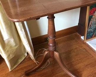 Tripod base antique table 23" x 17.5" x 27"h $140 as found needs a bit of polish