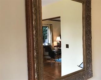 Gilded frame mirror  43.5" x 54" x 4"d. $800