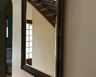 Beveled glass mirror 30" x 42" closeup of frame detail next photo $280
